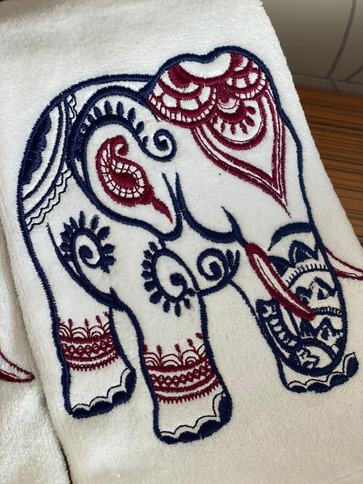 Set of 2 Beautiful Elephant Bathroom Hand Towels with Machine Etsy