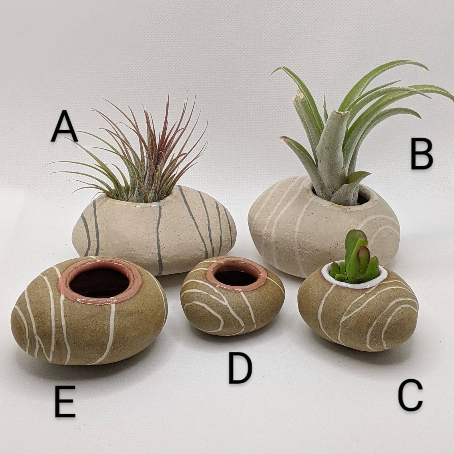 Handmade pottery small pebble plant pot ceramic planters Etsy