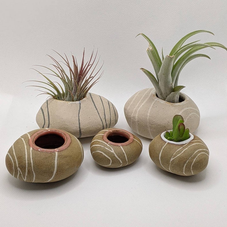 Handmade Pottery Small Pebble Plant Pot Ceramic Planters Etsy UK