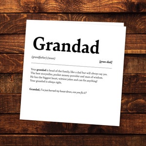 Grandad Vatertag Definition Karte