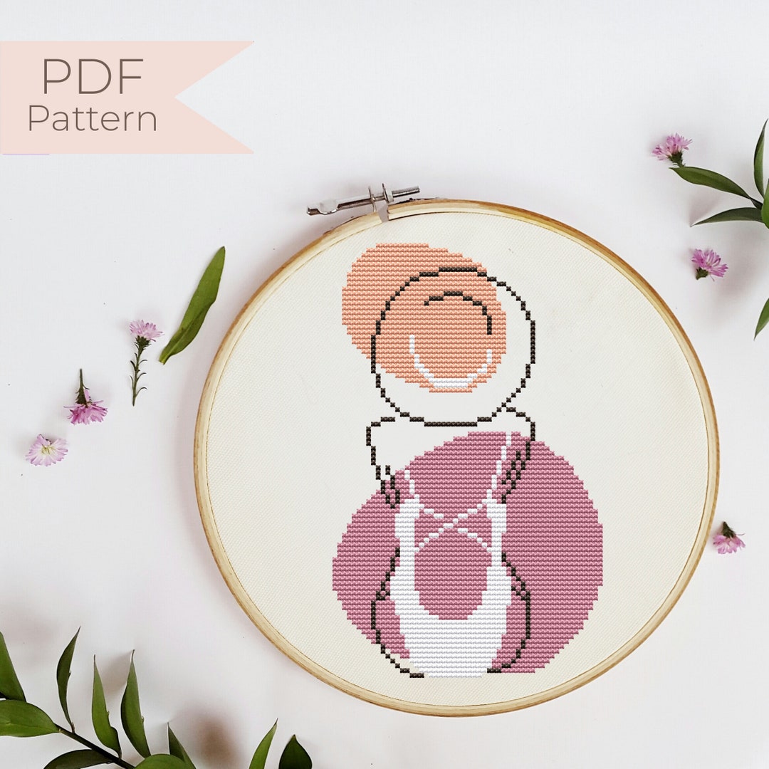 Abstract Woman Cross Stitch Pattern Modern Embroidery Pattern - Etsy