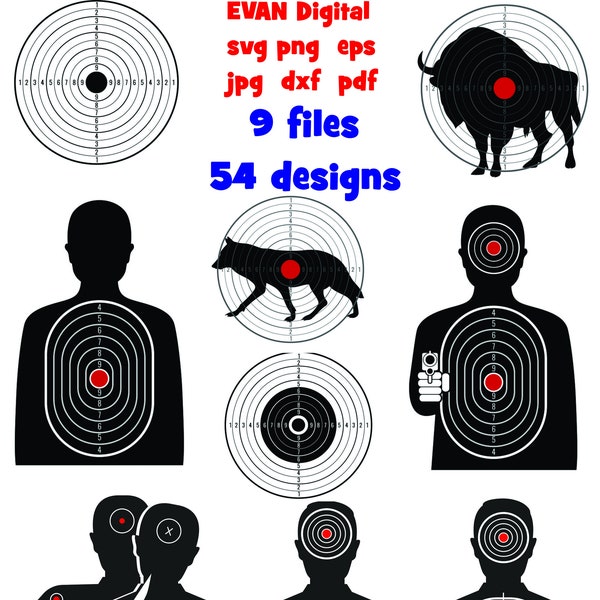 Shooting Target svg png eps dxf pdf jpg Target svg Gun Target Rifle Target Shooting Gift Shooting Bullseye svg Target Shooting Bag Etsy 2021