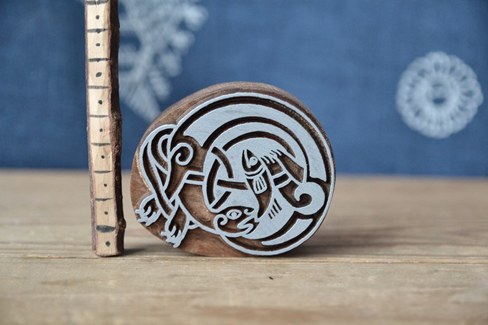 Celtic Wooden Stamp for Block Printing. Pottery Textile Etsy
