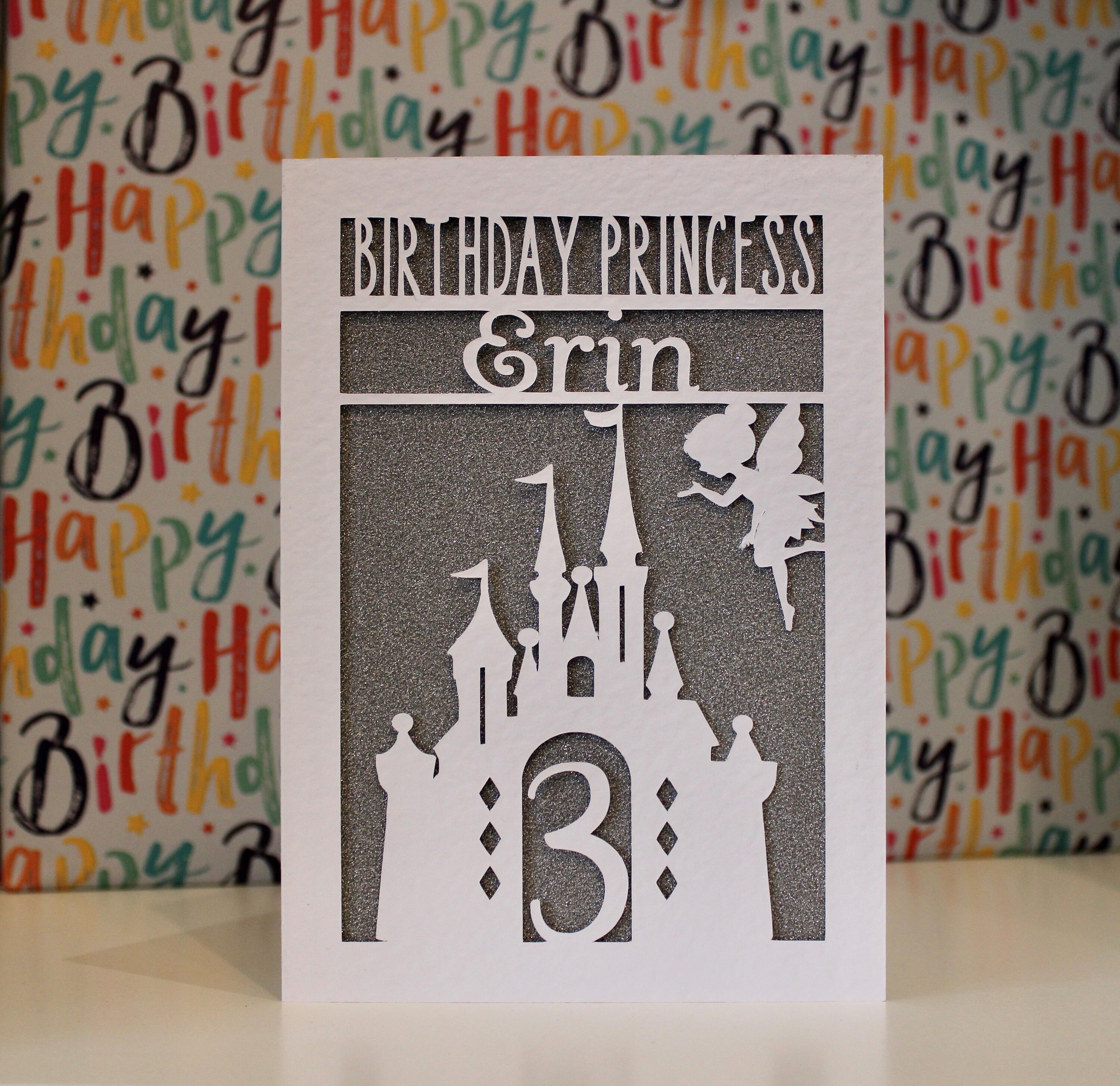 Personalised Princess Birthday Card Birthday Princess Card | Etsy