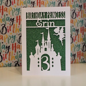 Personalised Princess Birthday Card Birthday Princess Card | Etsy