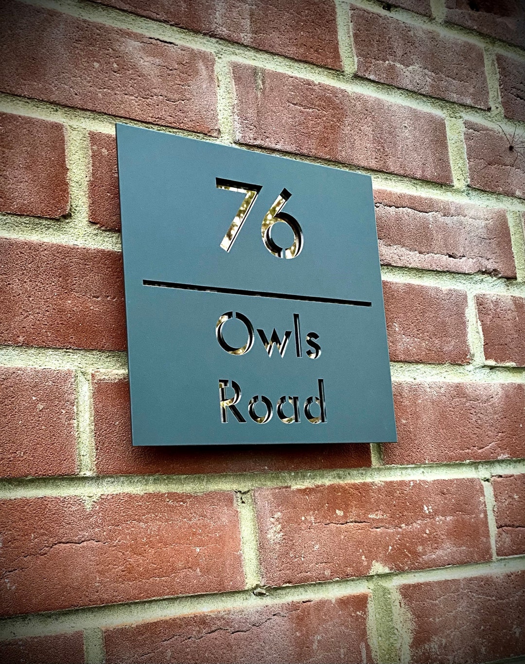 Acrylic House Address Sign With House Number & Road Name Etsy