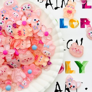 Mixed Resin Charm, Random Cartoon Slime Charms, Flatback Resin Cabochons, Kawaii Resin Decoden Charm, Decoden Craft Supplies - 10 charms