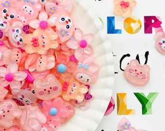 Kawaii Resin Charms: Cartoon Slime Flatback Cabochons, Decoden Craft Supplies - 10