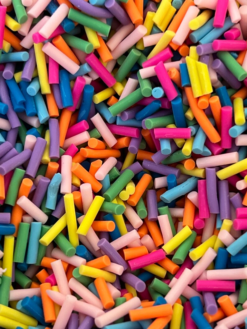 Random Sprinkle Rainbow Clay Sprinkles: Slime & Craft Supplies (NOT EDIBLE) - Etsy