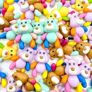 Cute Bear Charms /  Flat Back Cabochon / Cute  Kawaii Charms For Jewelry Keychains Beads /Decoden Charms