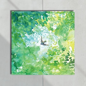 Carte d'anniversaire oiseau, anniversaire pour ami, carte d'anniversaire pleine conscience