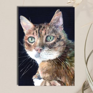 Carte d'anniversaire chat, carte de voeux chat, carte d'anniversaire chat, carte chat beaux-arts, Caravage, carte d'anniversaire d'amoureux des chats,