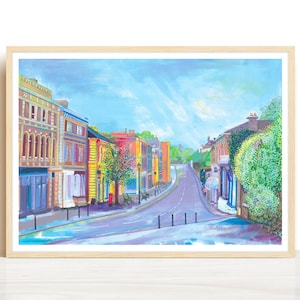 Clevedon Print, Hill Road, Clevedon New Home Gift, Clevedon Wall Art, Somerset Art Print, North Somerset Print, Somerset Poster