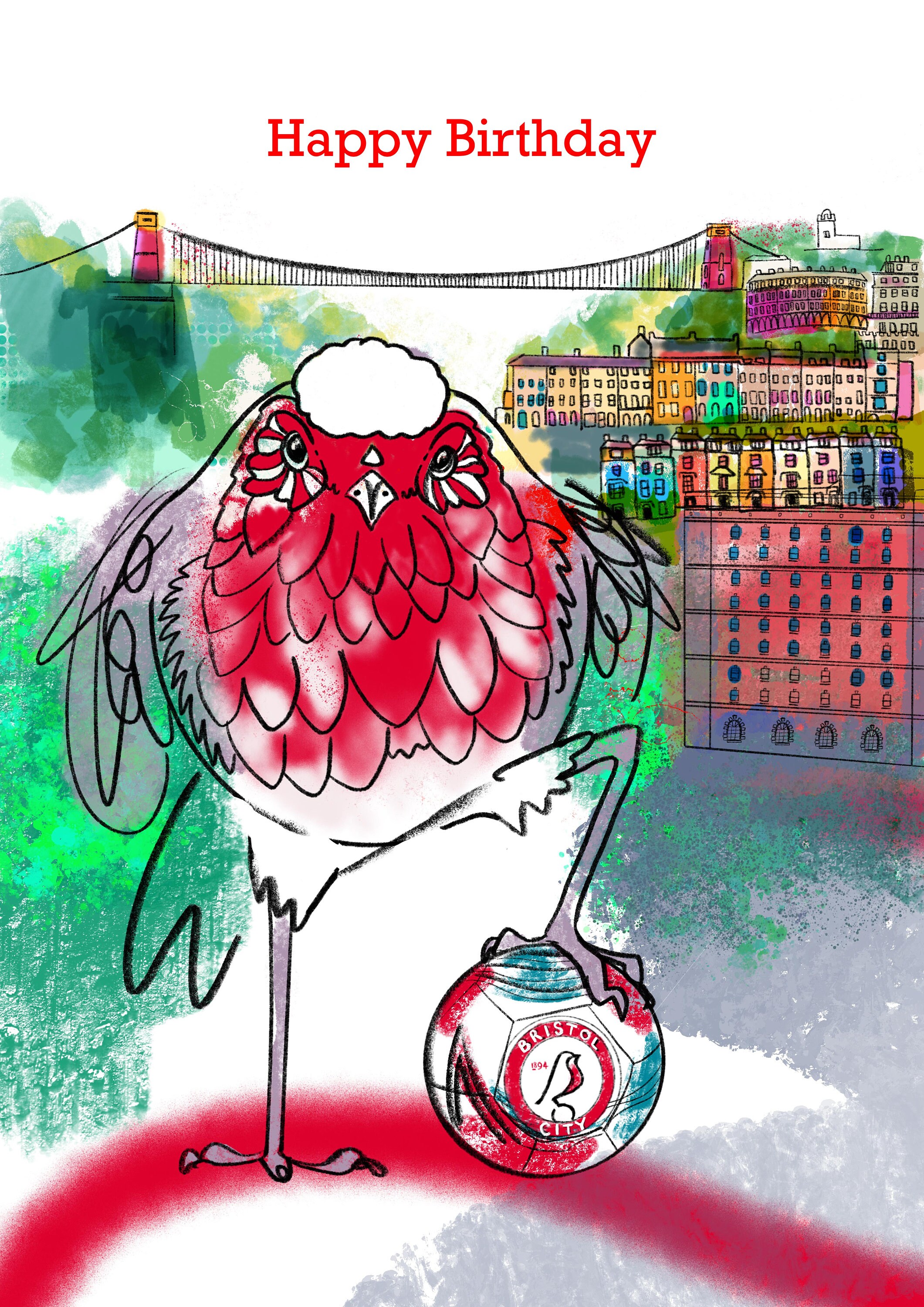 Bristol Birthday Card Bristol City Football Card Bristol Etsy UK