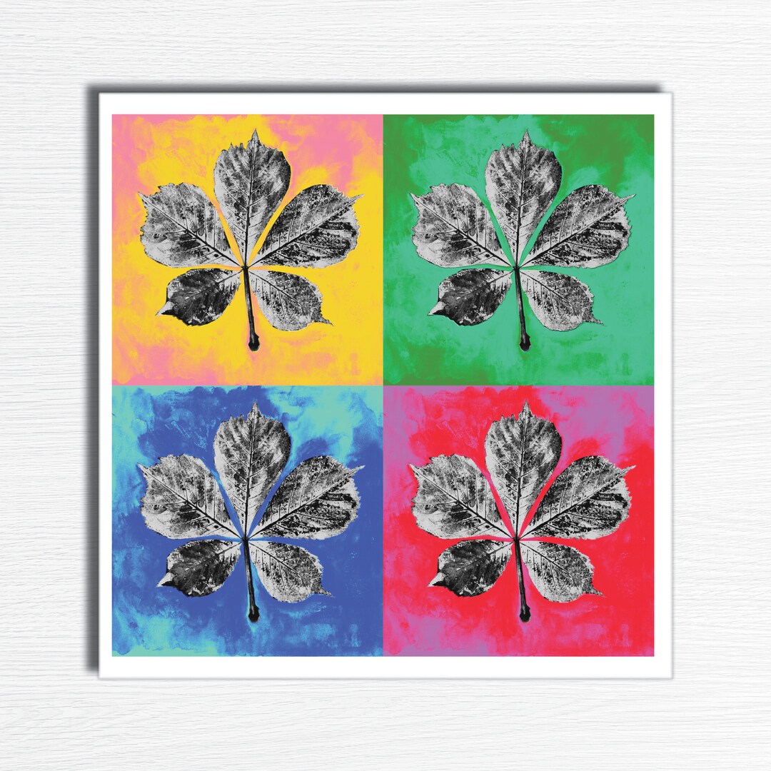 Andy Warhol Card, Pop Art, Abstract Art Card, Modern Art Card Etsy