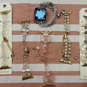 Apple Watch pearly fancy bands ! Elegant casual bands for Apple Watch Series 1-8 38 40 41 42 44 45 49mm Ultra SE