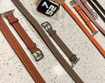 Bracelets en cuir double tour pour Apple Watch !!