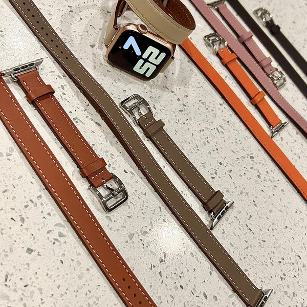 Bracelets en cuir double tour pour Apple Watch !!