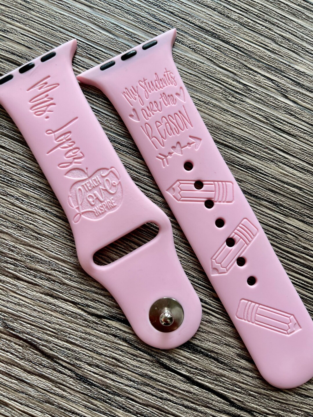 Apple Watch Teacher Appreciation Silicone Sport Band Etsy Australia