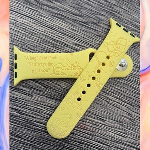 Pooh bear Apple Watch custom engraved band !