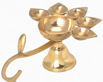 Avador Handmade Brass Indian Puja Oil Lamp Golden Diya Lamp Engraved Design Diya for Diwali Pooja Kamal Deep 1 Set of 4 Avador Handmade Brass Indian Puja Oil Lamp Golden Diya Lamp Engraved Design Diya for Diwali Pooja Kamal Deep 1 Set of 4