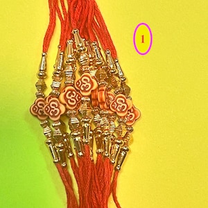 Misture e combine Rakhi para Bhai/Bhabhi, Rakhi no atacado, Om Rakhi, Ganesha rakhi, Rakhi colorido com Roli Chawal, cartão de cortesia