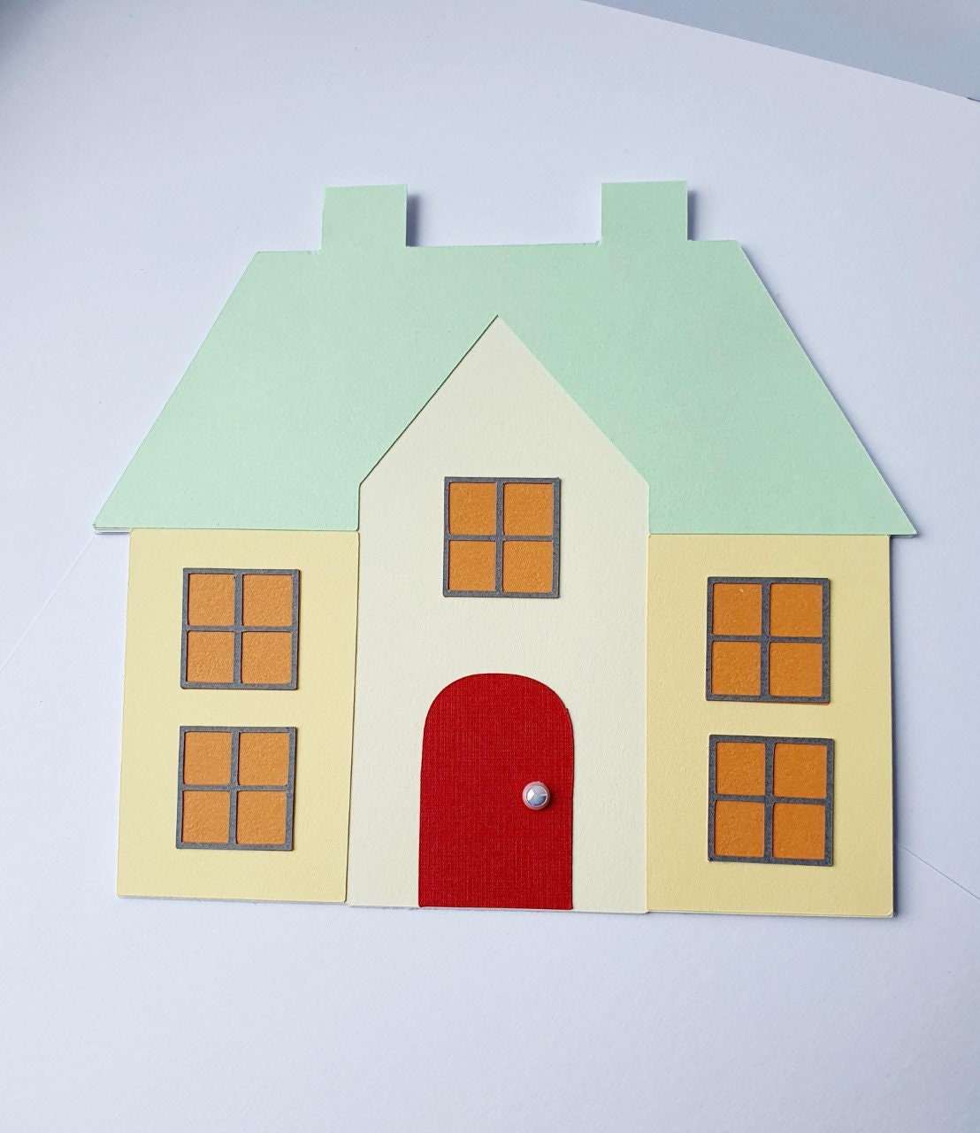 New home house shaped card Personalised Etsy