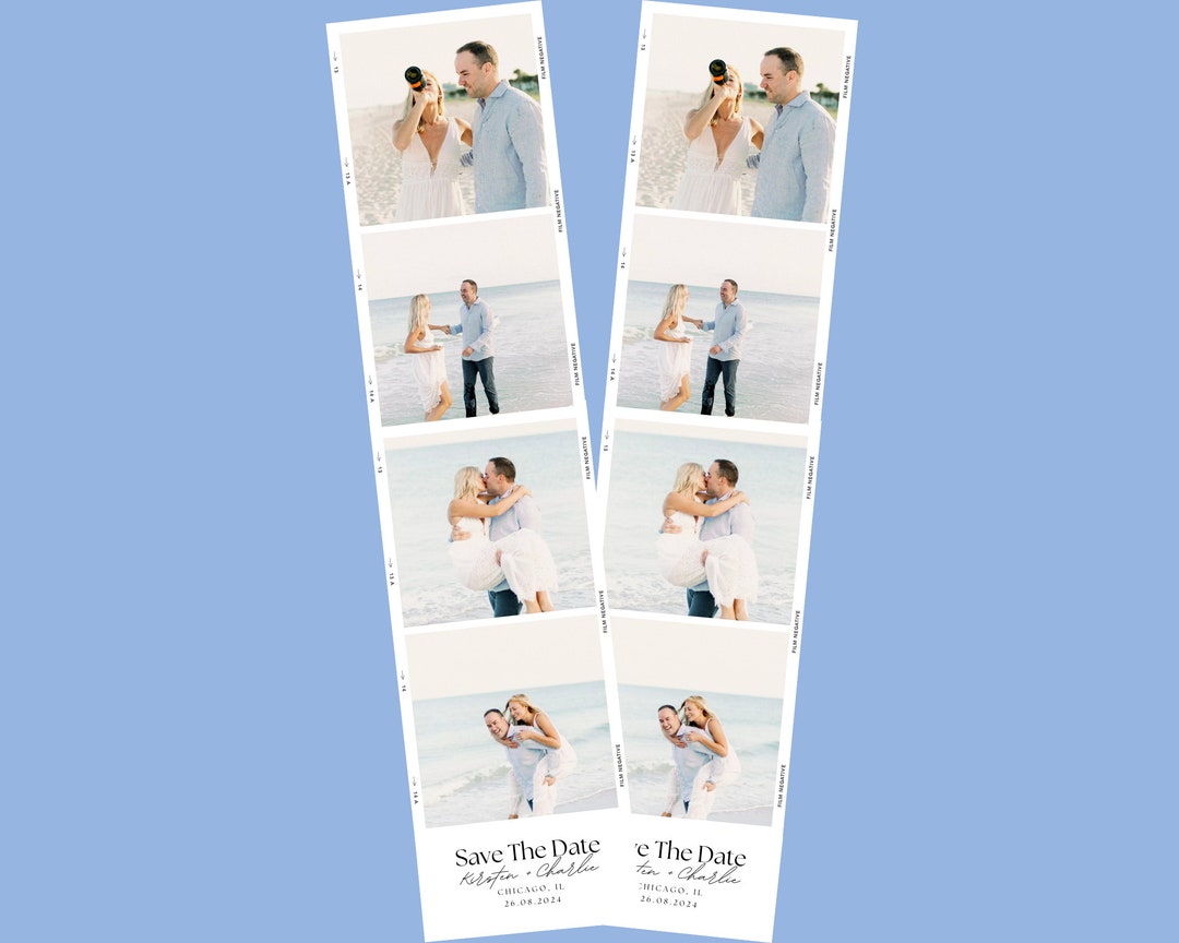 Photo Booth Save the Date Template, Customize, Download and Print Etsy