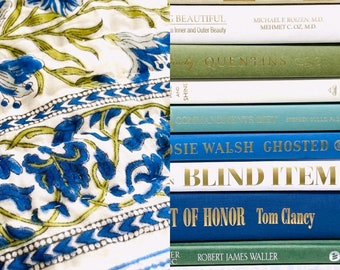 MATCH MY BEDROOM ! - Curate a 7" or more grouping of Decorative Books That Pick Up The Colors in My Bedroom...Send me Your Pics and I will !