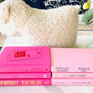 PALE or SHOCKING PINK Decorative Books Pick One Set of 3 Pale Pink: or a 3 Book Stack of Shocking Pink Books For Your Bookshelf Decor image 3