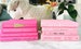 PALE or SHOCKING PINK Books for Decorating Pick One Set of 4 Pale Pink: or a 4 Book Stack of Shocking Pink Books For Your Bookshelf Decor 