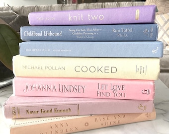 PASTEL BOOK SET  -  7 Dreamy books in shades of Pastel. A Soft Rainbow Delight !