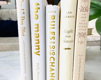 BEIGE & WHITE BOOKS   5 Decorative Books To add Peace and Tranquility To Your Home.