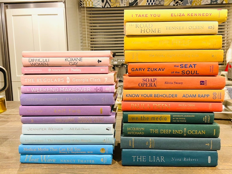 Bookcase Perfection SINGLE BOOK by Color.rainbow Decorative Etsy