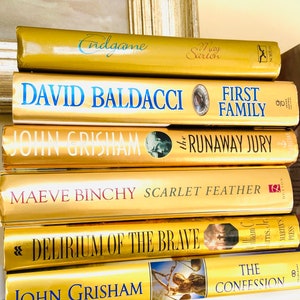 BOLD GOLD 6 Decorative BOOKS - Curated for staging your home - Pairs well with All Colors - Create That Perfect  Zoom Worthy Bookcase !