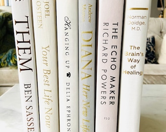 BEIGE & WHITE BOOKS   6 Decorative Books To add Peace and Tranquility To Your Home.