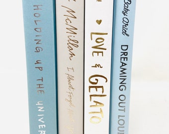 Robin Egg Blue Books 4 Books toned in pale blues .