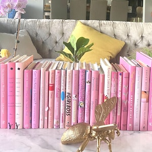 PINK Books PICK ANY 3 ! Light Pink , Blush or Pale Pink Decorative Books for staging a shelf or Bookcase. Pretty in Pink Books Set !