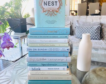 BEACH HOUSE STYLE - 15 Aqua Blue themed  Inspired Books to Stage your Coastal inspired home. Escape to the Sea with these delights.