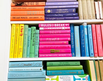 COLOR BLOCK BOOKCASE....Designer Shelves....Color Style....Pops of  Background Color For your selfies ! Bright Bright Books !
