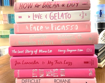 CUSTOM 3 Book Pale Pink White & Fushia Book set… You pick 3!