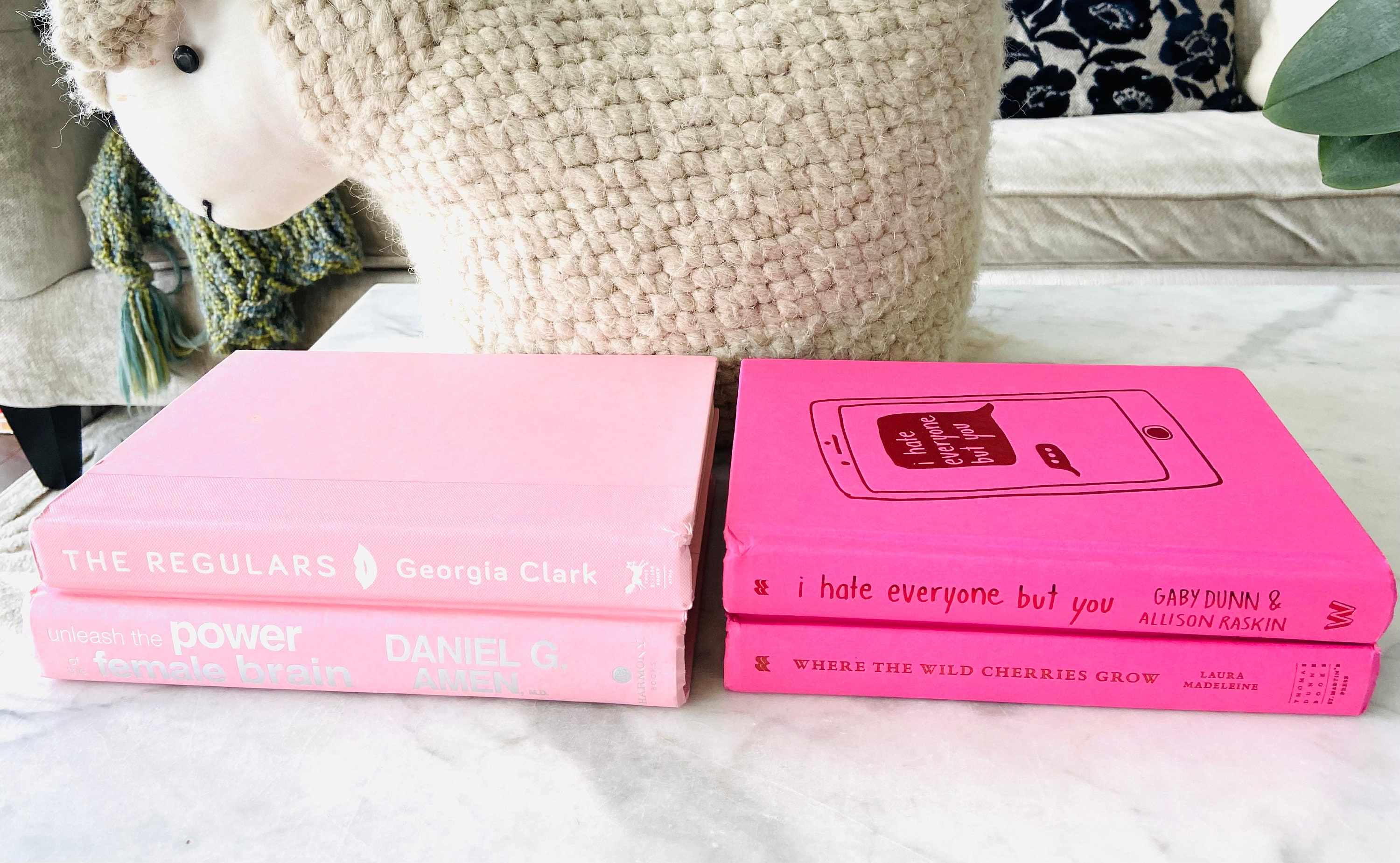 PALE or SHOCKING PINK Decorative Books Pick One Set of 3 Pale Pink: or a 3  Book Stack of Shocking Pink Books For Your Book…
