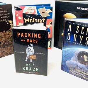 KIDS SPACE Book SET Space Science Solar System 5 Book Set for Kids Room . Capture their Imagination with Space Wonders. Astral Space Colors.
