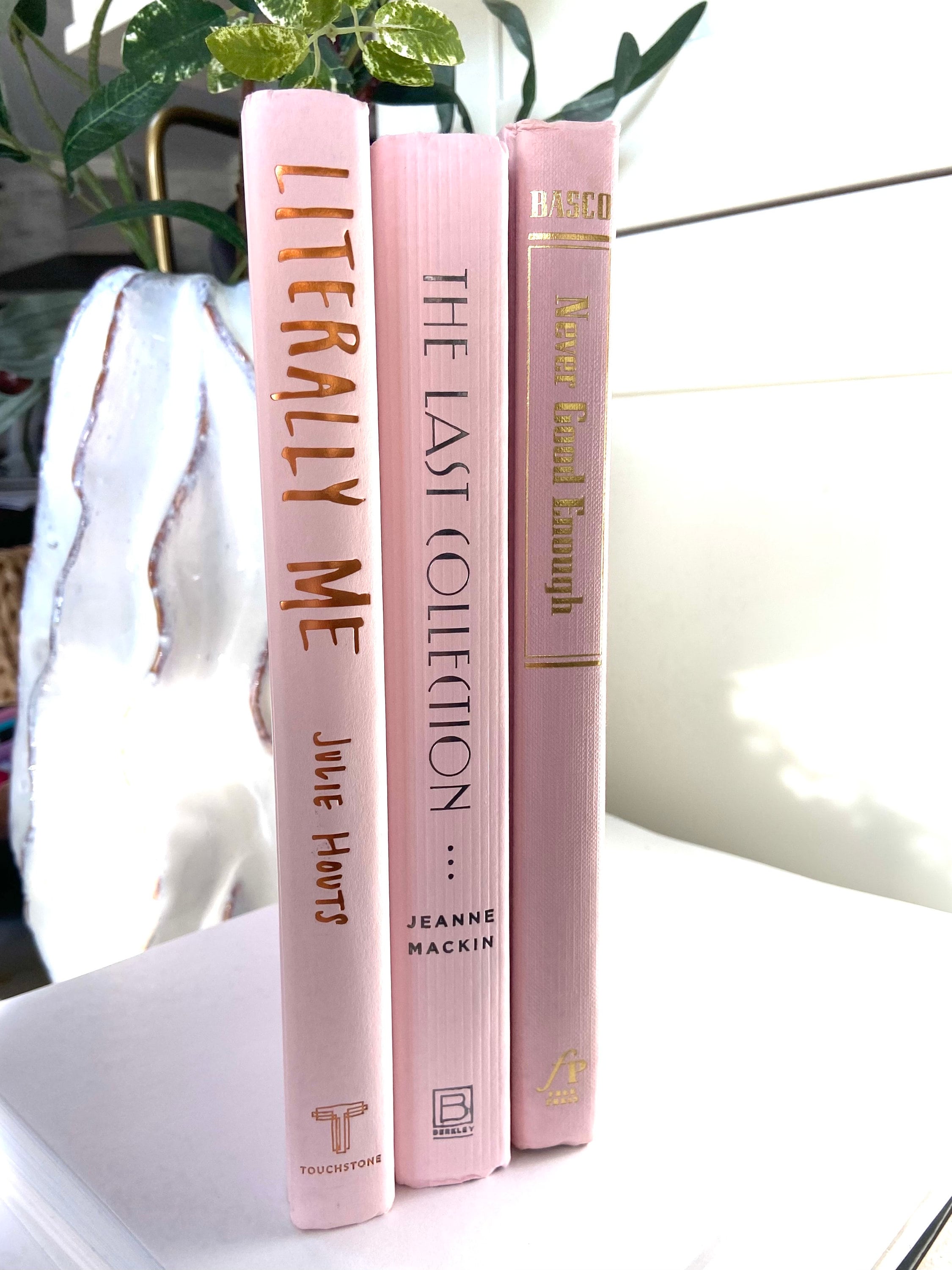 The LIGHTEST OF Pink DECORATIVE Books . 3 Delicate Sweet Super