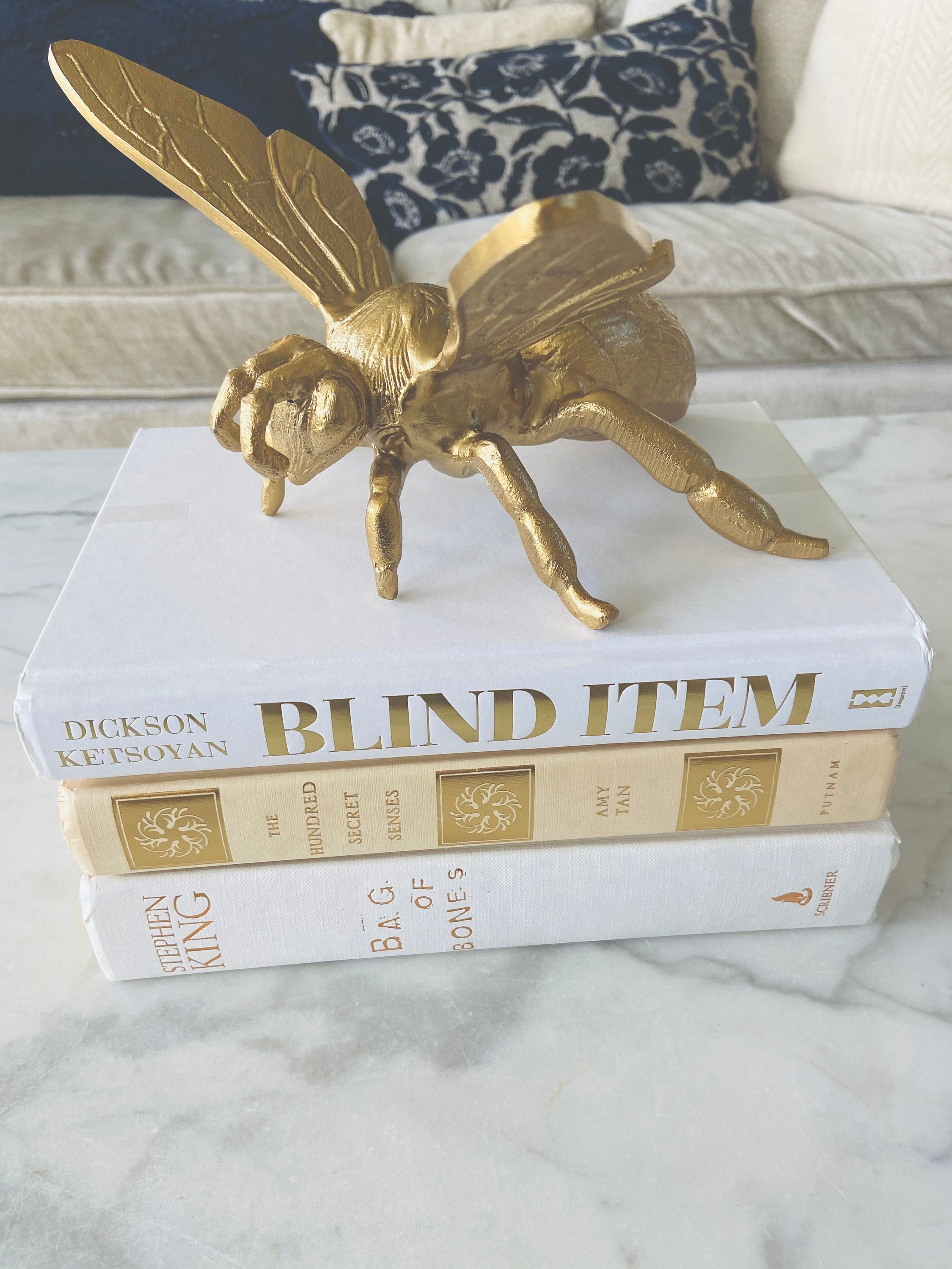 WHITE & GOLD BOOKS Decorative Books to Accent your home. Etsy