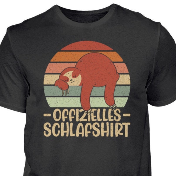 Offizielles Schlafshirt / Faultier Shirt / schlafendes Faultier / Faultier im Vintage Stil / Shirt für Langschläfer - Herren Shirt