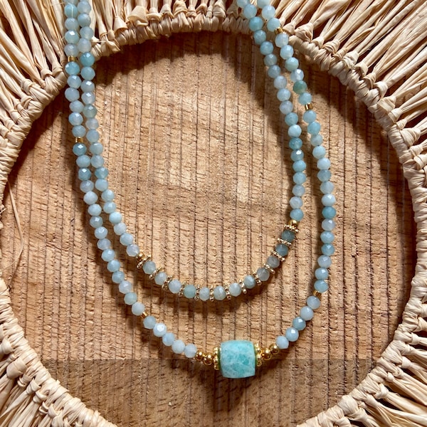 Duo de collier amazonite