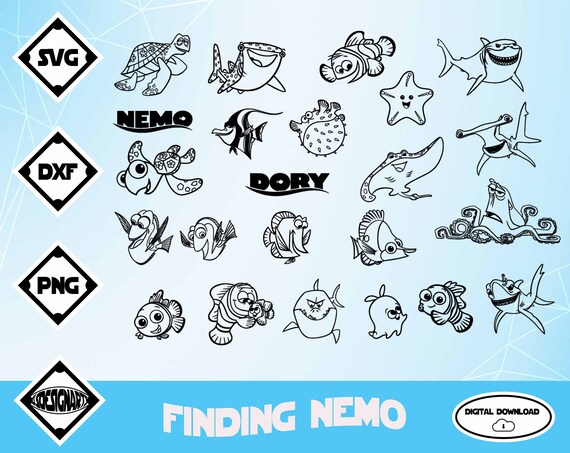 Download Finding Nemo Svg Finding Nemo Clipart Finding Dory Svg Png Etsy