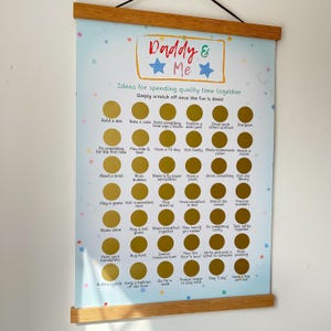 Poster con attività da grattare "Papà e io", regalo per la festa del papà da parte dei bambini, regalo di compleanno per papà, cose da fare con papà
