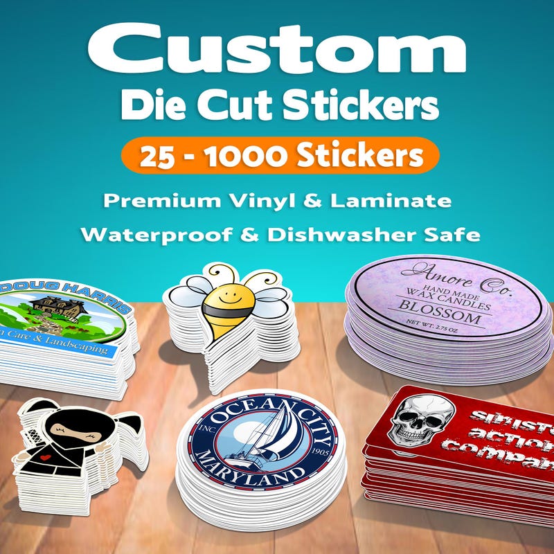 Die Cut Stickers - Etsy
